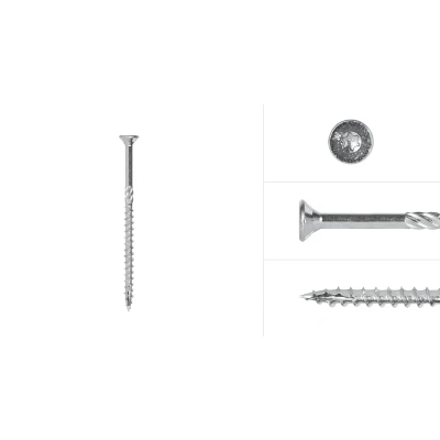 Afbeelding van Spaanplaatschroeven Verzinkt 5 x 90 mm Torx 25 met snijpunt Doos 200 Stuks