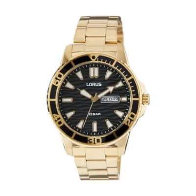 Afbeelding van Lorus RH362AX9 Horloge staal goudkleurig zwart 42 mm