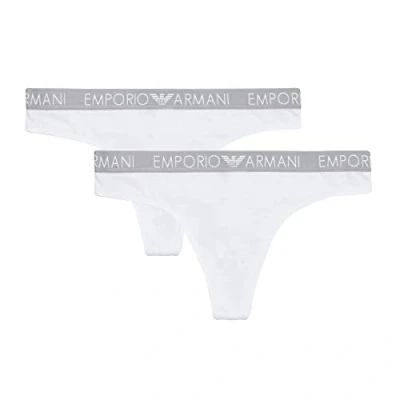 Afbeelding van Emporio Armani Thong 2 PACK String, Dames, Maat: Large, Bianco