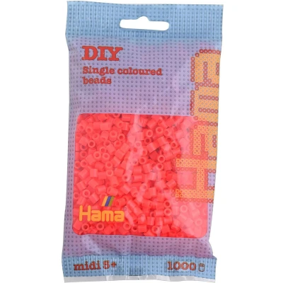 Afbeelding van Hama Strijkkralen 1000 Stuks Rood Neon