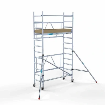 Afbeelding van Euroscaffold Combi kamersteiger werkhoogte 4.7m met 2 stabilisatoren