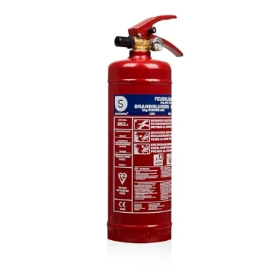 Afbeelding van Smartwares Poederblusser 2 kg voor ABC branden Geschikt voertuigen &amp; huizen Inclusief muurbeugel FEX 15127