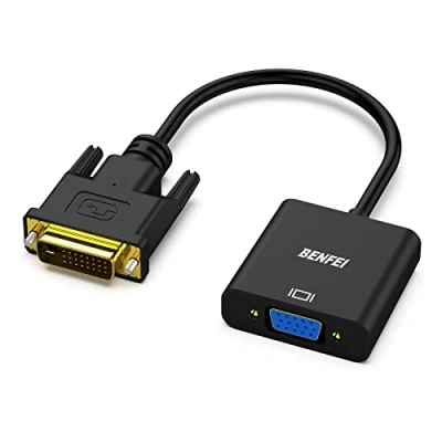 Afbeelding van Actieve DVI D naar VGA adapter, BENFEI 24 + 1 mannelijk vrouwelijk adapter