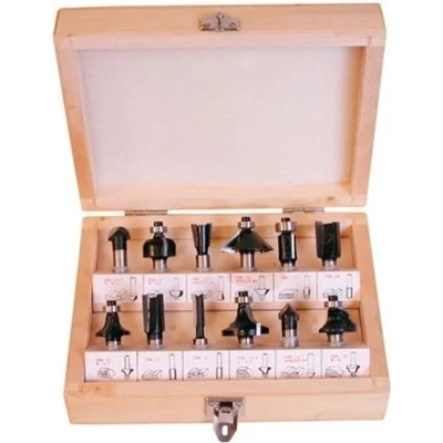 Afbeelding van Hikoki HM frezenset doos met 12 frezen
