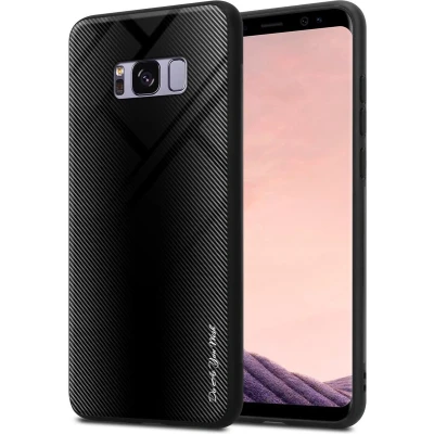Afbeelding van Cadorabo Hoesje geschikt voor Samsung Galaxy S8 PLUS in OPAAL ZWART Beschermhoes gemaakt van TPU silicone Case Cover en achterkant gehard glas