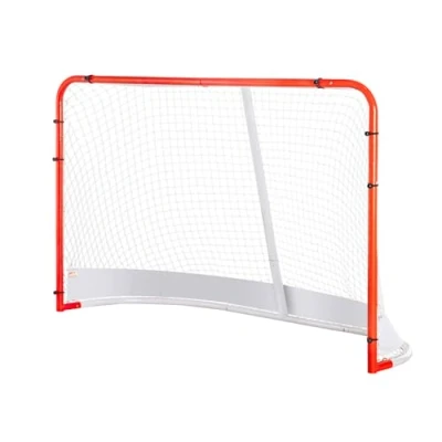 Afbeelding van VEVOR Hockeynet voor op straat, hockeypoort van staal binnen en buiten, trainingsdeurset, officiële regeling, draagbare hockeydeur met net, 183 x 122 cm, wit rood