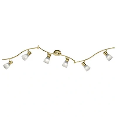 Afbeelding van Trio Leuchten LED rail &quot;Levisto&quot; in mat messing, glas albast wit 871010608