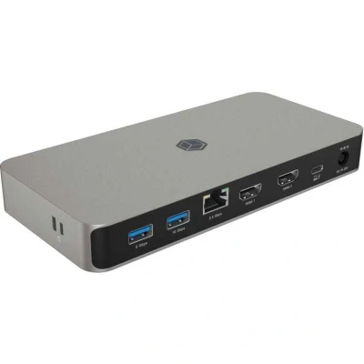 Afbeelding van ICY BOX IB DK2880 C41 Bedraad USB4 Antraciet, Zwart