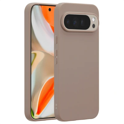 Afbeelding van Google Pixel 10 Pro XL Hoesje Siliconen en TPU (zacht) imoshion Softcase/Backcover Bruin Telefoonhoesje