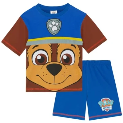 Afbeelding van Paw Patrol Chase or Marshall 100% katoenen korte pyjamaset, Chase, 5 6 Jaar: 116cm