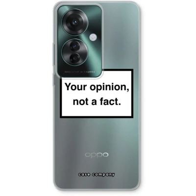 Afbeelding van Case Company® hoesje geschikt voor Oppo Reno 11 F Your opinion Soft Cover Telefoonhoesje Bescherming aan alle Kanten en Schermrand