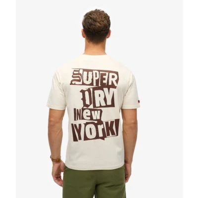 Afbeelding van Superdry LOFI PUNK Graphic Tshirt print, Heren, Maat: Small, Cream