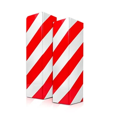 Afbeelding van bescherming voor garagezuil, 2 stuks, 40 x 20 cm, parkeerplaatsen, reflecterende hoeken, deur en bumperbescherming, voorkomt stoten krassen (rood)