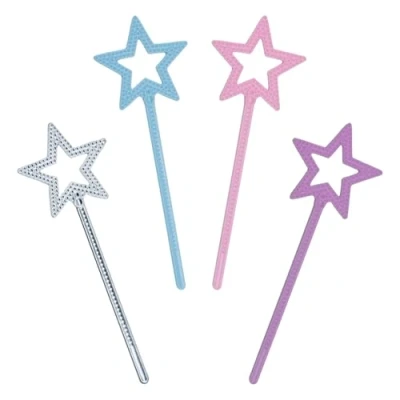 Afbeelding van SYEYCW 4 stuks toverstaf, prinsessentoverstaf, feeëntoverstaf in stervorm, voor kinderen, toverstaf verjaardag, bruiloft, cosplay, rollenspel