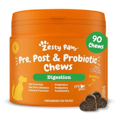 Afbeelding van Zesty Paws Probiotische kauwsnacks voor honden supplementen spijsvertering en diarree Ondersteunt hondendiarree Gezondheidsbenodigdheden 90 eenheden
