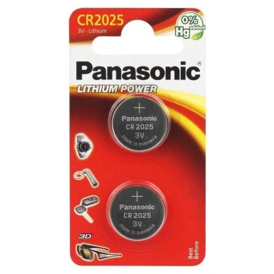 Afbeelding van Panasonic Batterij Lithium, Knoopcel, CR2025, 3V Elektronica, Lithium Power, Retail Blister (2 stuks