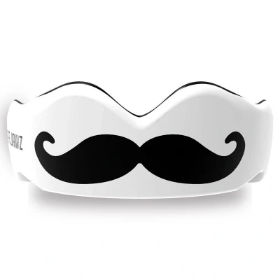 Afbeelding van Safejawz Gebitsbeschermer Extro Series Moustache Wit/Zwart Senior
