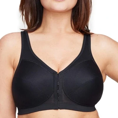 Afbeelding van Glamorise MagicLift beha voor dames, rugondersteunende beha, zwart, 105F