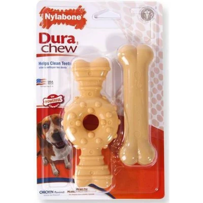 Afbeelding van Nylabone Dura Chew Twin Pack Peanut and Chicken Medium