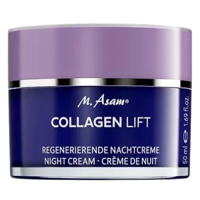 Afbeelding van M. Asam Collagen Lift Regenererende nachtcrème (50 ml), zichtbaar herstelde huid &#039;s nachts voor zijdeachtige in de ochtend, verbetert spankracht en elasticiteit van huid,