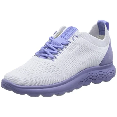 Afbeelding van Geox D Spherica Dames Sneaker, Off White Lt Violet, 36 EU