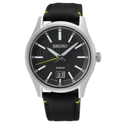 Afbeelding van Seiko SUR517P1 Horloge staal nylon zilverkleurig zwart 39,5 mm