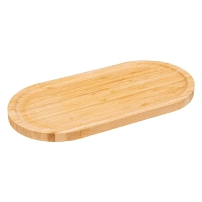 Afbeelding van 5Five Serveerplankje voor hapjes/fingerfood 30 x 15 cm bamboe hout borrelplank tapasplank