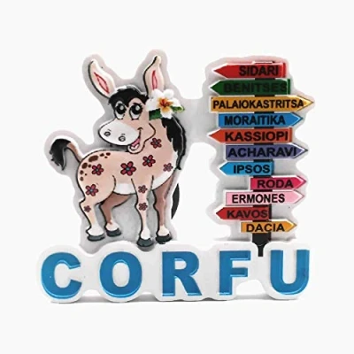 Afbeelding van Straatbord Stijl Corfu Griekenland 3D Koelkast Magneet Souvenir Gift Thuis &amp; keuken Decoratie Magnetische Sticker Collectie