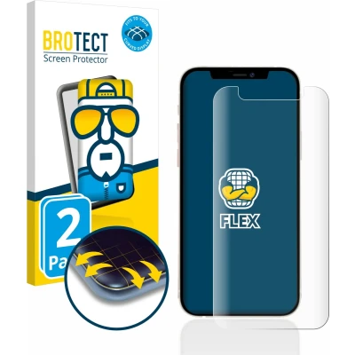 Afbeelding van BROTECT Screenprotector voor Apple iPhone 12 mini Folie Beschermfolie transparant volledig dekking (2 Stuks)