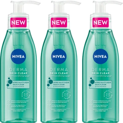 Afbeelding van 3x Nivea Wasgel Derma Skin Clear 150 ml