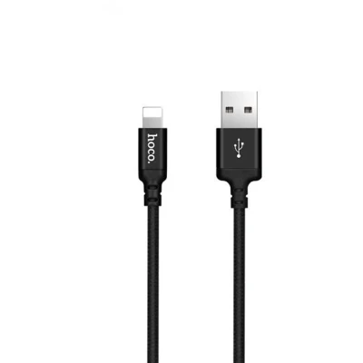 Afbeelding van Hoco USB kabel naar Lightning zwart 2 m