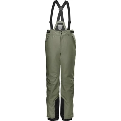 Afbeelding van killtec Skibroek/functionele meisjesbroek met afritsbare slabbetje, sneeuwvanger en randbescherming KSW 77 GRLS SKI PNTS, mos, 128, 37258 000
