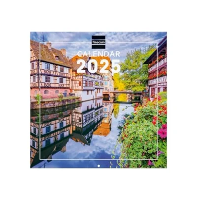 Afbeelding van Finocam Kalender met afbeeldingen wandformaat internationaal 2025 maandweergave januari december (12 maanden) Charming