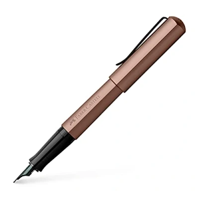 Afbeelding van Vulpen Faber Castell Hexo brons B schrijfkleur: blauw