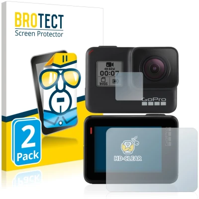 Afbeelding van BROTECT Screenprotector voor GoPro Hero 7 Black Folie Beschermfolie transparant (2 Stuks)