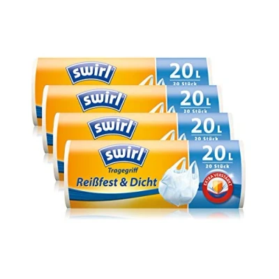 Afbeelding van Swirl vuilniszak, 20 liter, 4 rollen met elk zakken, wit