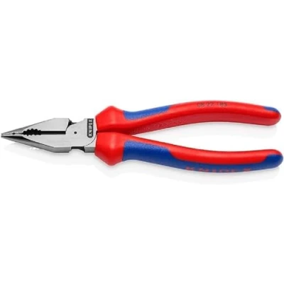 Afbeelding van KNIPEX 08 22 185 SB spitse kombitang met meer componentengrepen zwart geatramenteerd mm