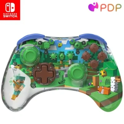 Afbeelding van PDP Nintendo Switch REALMz Wireless Controller MINECRAFT FOREST