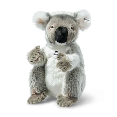 Afbeelding van Steiff knuffeldier Colo Koala, schattig met kunststof ogen, kinderen, jongens en meisjes, pluche dier 29 cm, donkergrijs, 067693