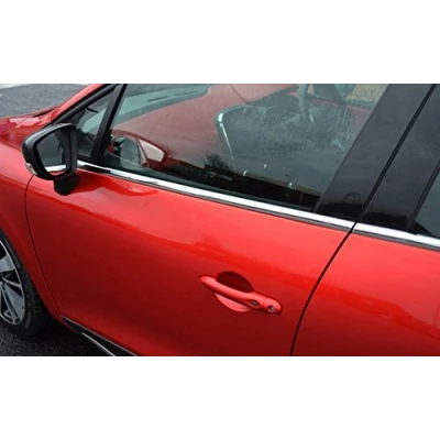 Afbeelding van Chrome Zijdeur Vensterbank Trim Set Covers om Clio IV (2012+) te passen