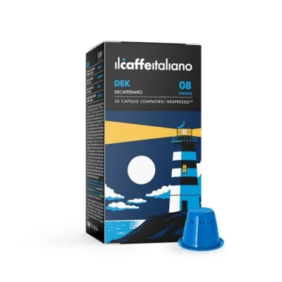 Afbeelding van Compatibele Nespresso 100 Capsules Il Caffè Italiano Cafeïnevrije Intensity 8
