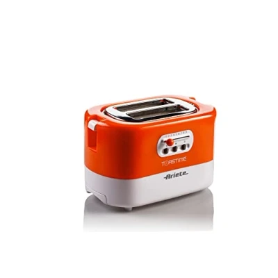 Afbeelding van Ariete 159 Toastime Broodrooster met tang voor 2 sneden brood 9 bruiningsgraden 700 Watt Wit en Oranje