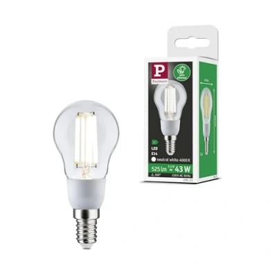 Afbeelding van Paulmann 29130 Eco Line filament 230 V LED kogellamp E14 pak van 1 100 mm 525 lm 2,5 W 3000 K helder verlichtingsmiddel