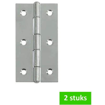 Afbeelding van i FIX scharnier met vaste pen 80 x 42 mm verzinkt 2 STUKS