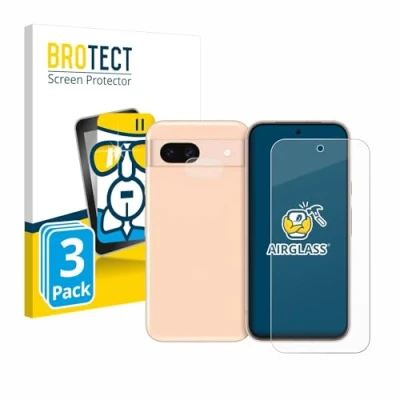 Afbeelding van BROTECT Screenprotector voor Google Pixel 8a (Voor+Camera) Folie Beschermfolie Beschermglas transparant (3 Stuks)