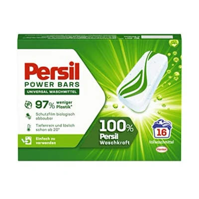 Afbeelding van Persil Power Bars universeel wasmiddel (16 wasbeurten), voorgedoseerd in duurzame verpakking, voor hygiënisch schone was al vanaf 20 C