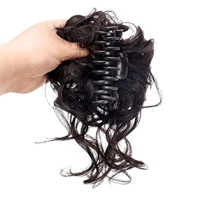 Afbeelding van Haar Chignon Synthetische Bun Hair Clips Messy Paardenstaart Extensions Golvend Krullend Broodje Claw Pruiken for Vrouwen Knot haarstukjes (Color : 1Pcs 03)