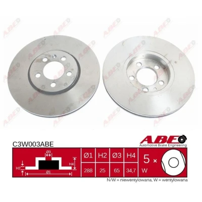 Afbeelding van ABE Remschijven C3W003ABE