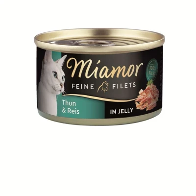 Afbeelding van 1x100g Fijne Filets Lichte Tonijn &amp; Rijst in Gelei Miamor Kattenvoer