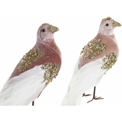 Afbeelding van Kerstversiering DKD Home Decor Polyester Fågel (20 x 9 46 cm) (2 Stuks)